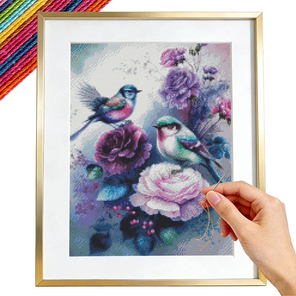 Embroidery Guide Paper - طقم تطريز مطبوع على شكل وردة