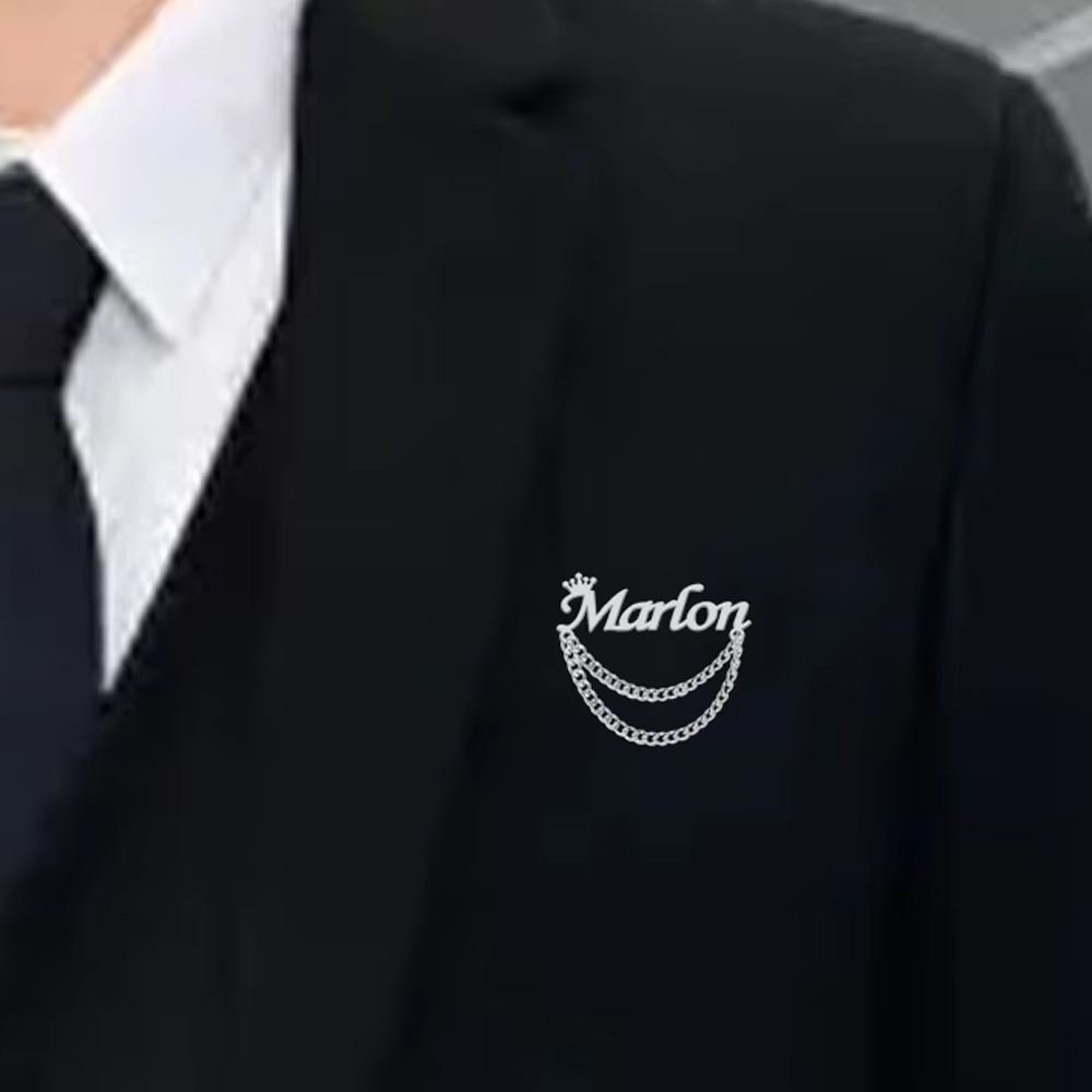 Embroidery Names - شخصية اسم بروش تخصيص تاج دبابيس