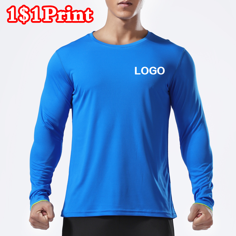 Embroidery Logo - تي شيرت رياضي بأكمام طويلة سريع