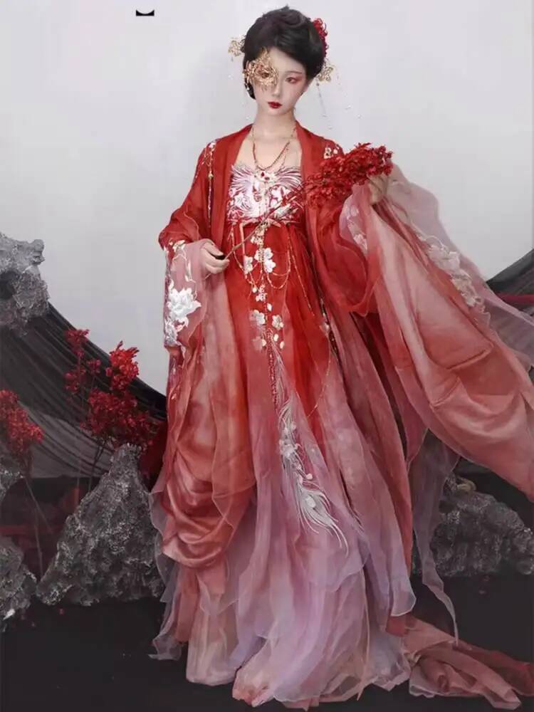Embroidery Dress - فستان هيزي فاخر مطرز ثقيل للنساء
