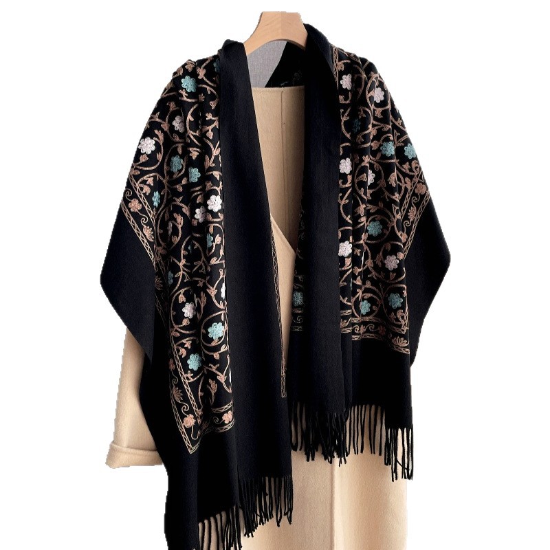Embroidery Pashmina - وشاح كشمير مطرز جديد لعام 2025