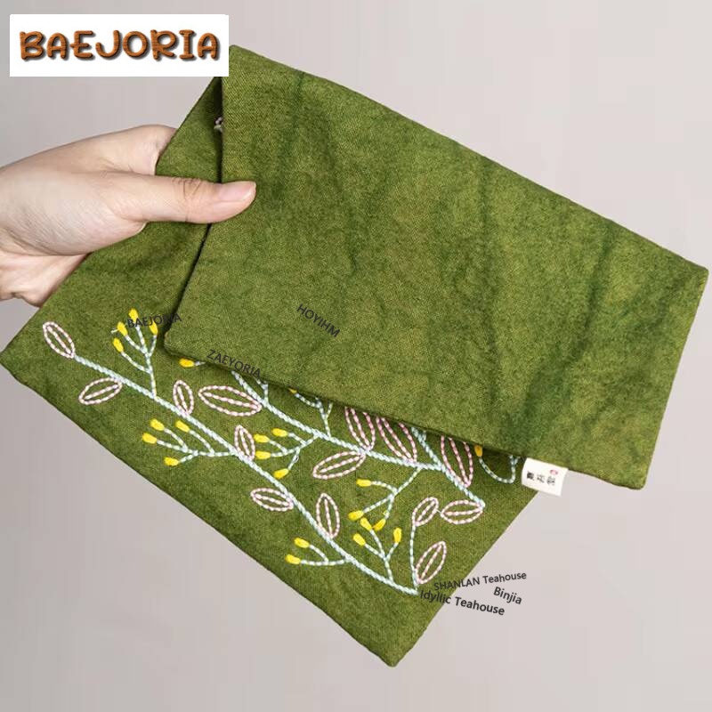 Embroidery Cloth - منشفة شاي قماشية مطرزة يدويًا بتصميم