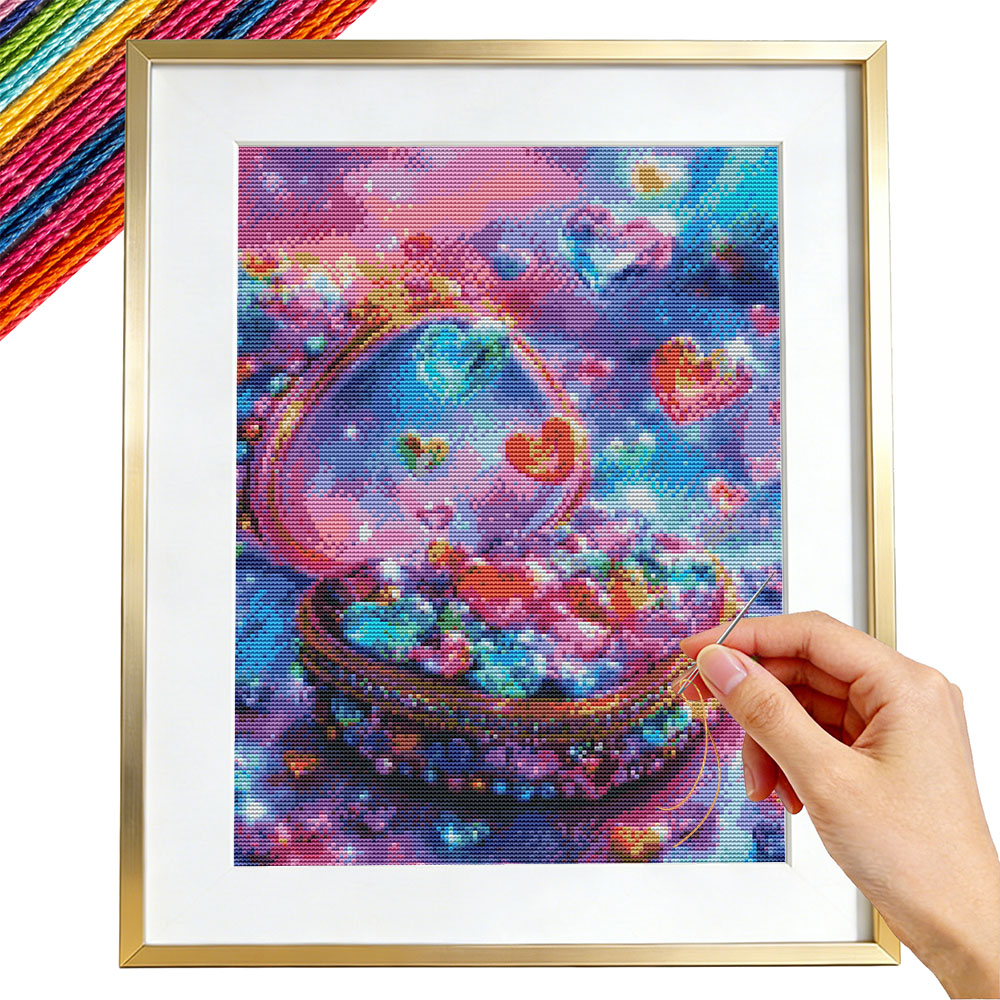 Embroidery Guide Paper - مجموعات التطريز على شكل قلب ومشهد