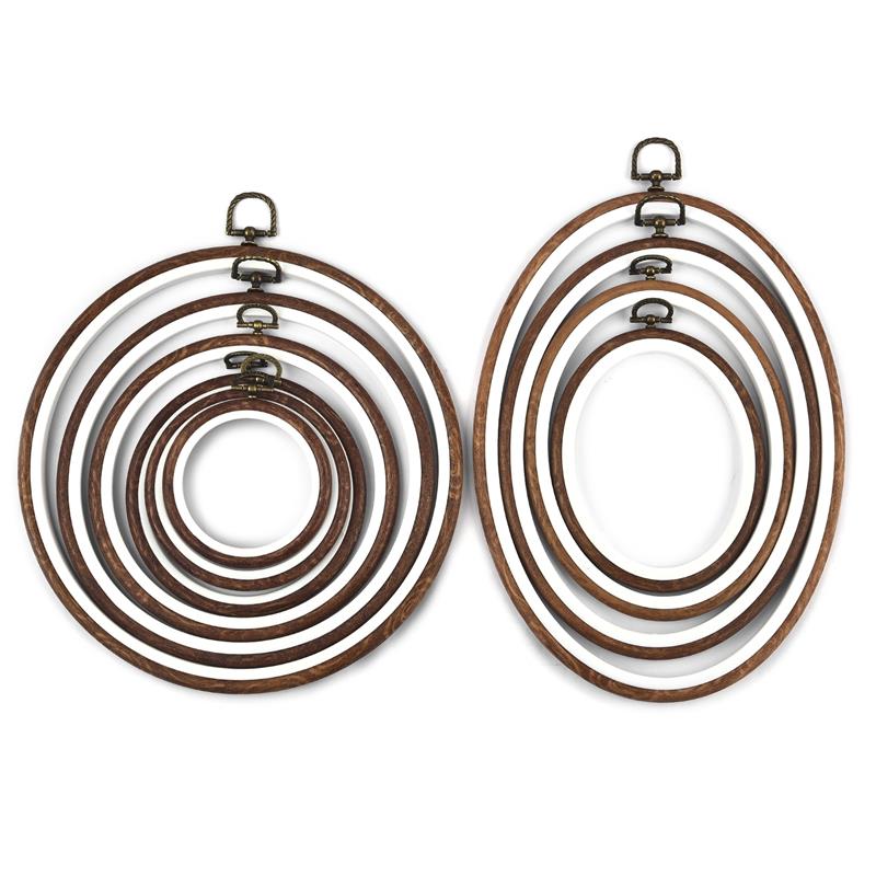 الجولة البيضاوي خشبية اللون حل - مراجعة Embroidery Hoop Stand وسعره