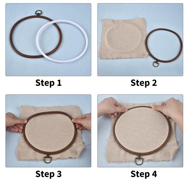 الجولة البيضاوي خشبية اللون حل - مراجعة Embroidery Hoop Stand وسعره