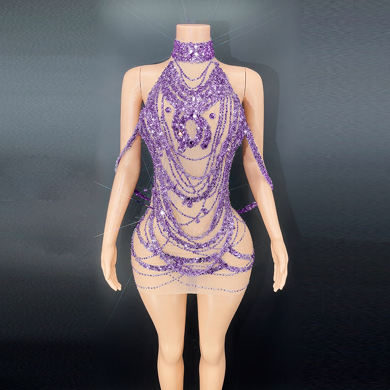 فساتين الحفلات الراقصة الفضية  - مراجعة Embroidery Skirt وسعره