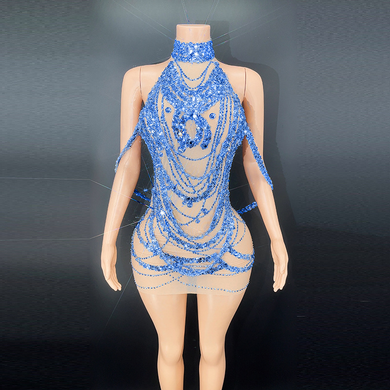 فساتين الحفلات الراقصة الفضية  - مراجعة Embroidery Skirt وسعره