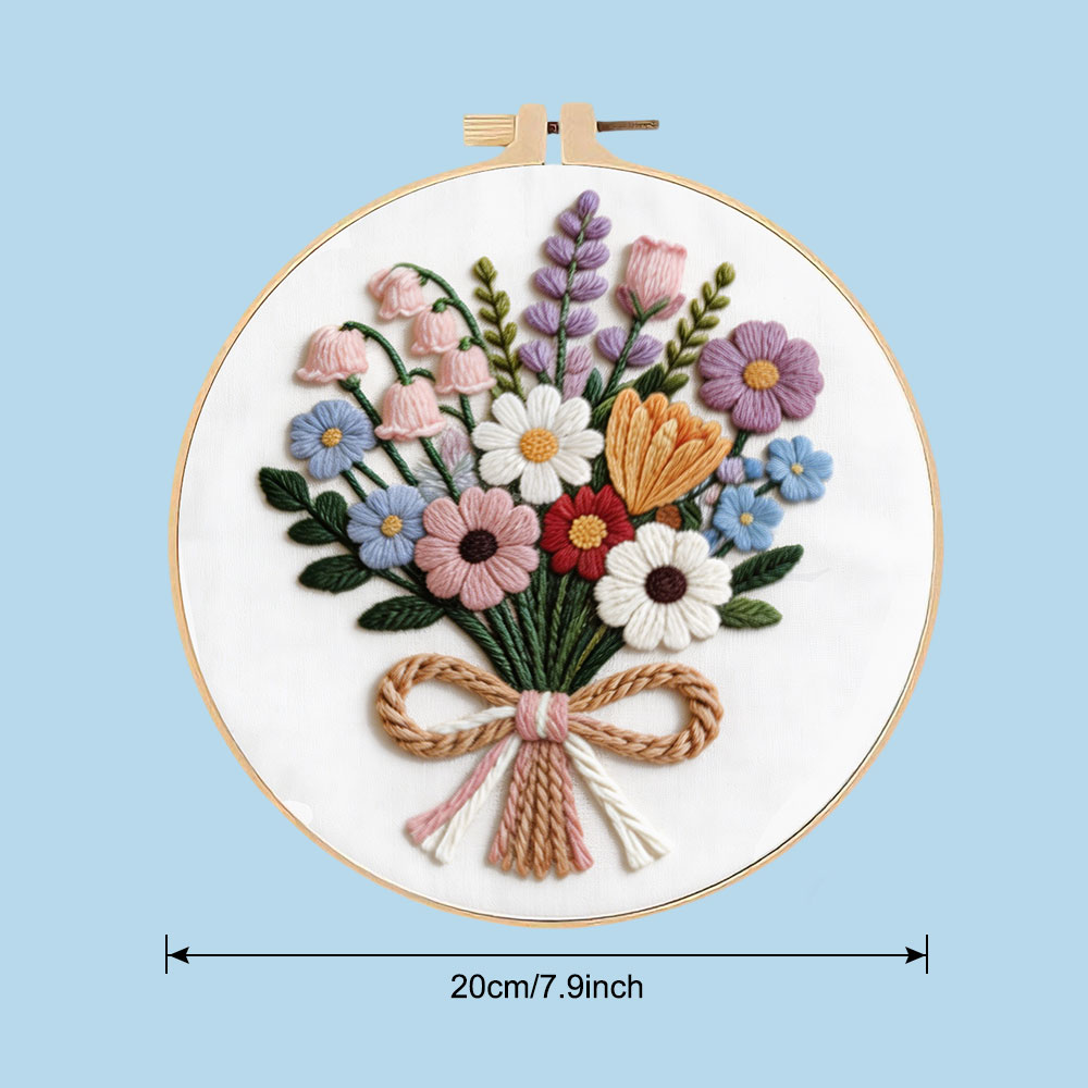 طقم تطريز يدوي على شكل زهرة ال - مراجعة Embroidery Guide Paper وسعره