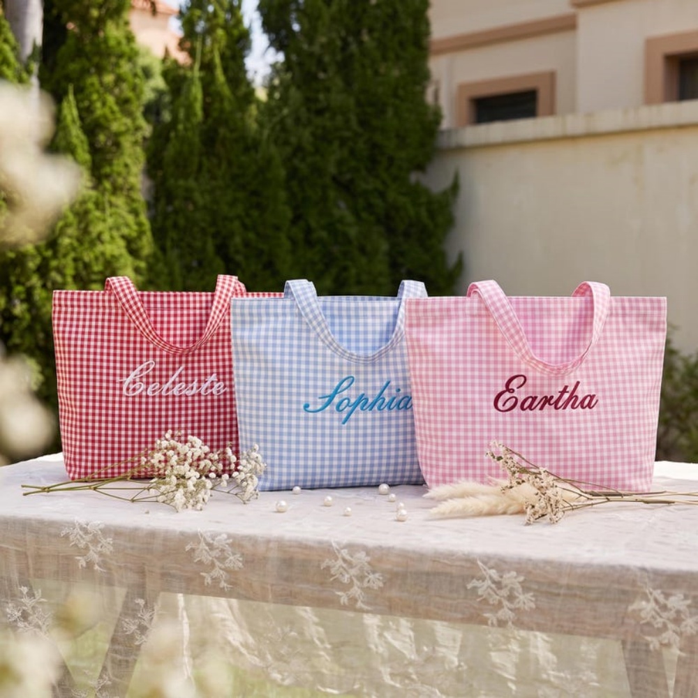 حقيبة يد مخصصة مطرزة بنص/اسم ش - مراجعة Embroidery Names وسعره