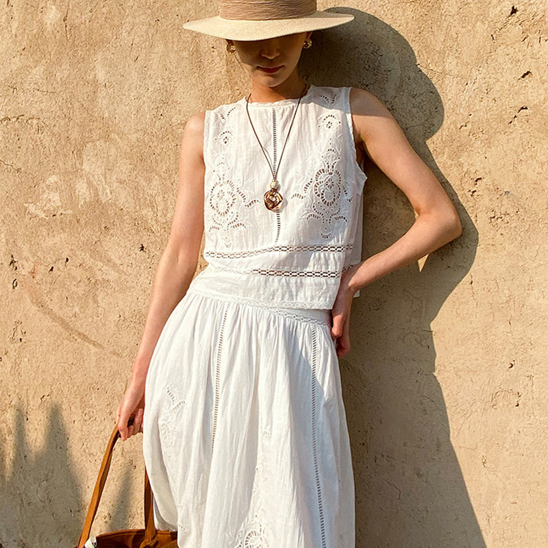 بلوزة نسائية صيفية كاجوال بتصم - مراجعة Embroidery Eyelet وسعره