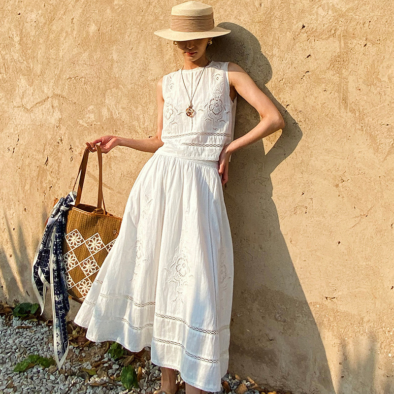 بلوزة نسائية صيفية كاجوال بتصم - مراجعة Embroidery Eyelet وسعره