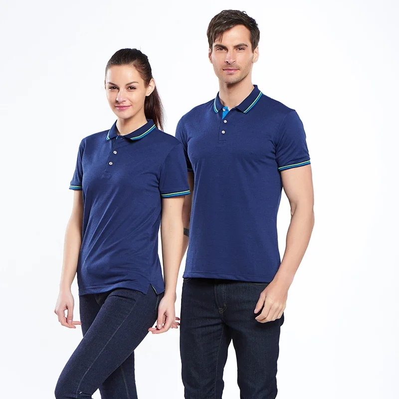قميص بولو بأكمام قصيرة بشعار م - مراجعة Embroidery Logo وسعره