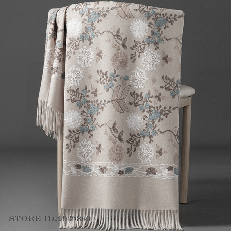 شال نسائي من الكشمير والباشمين - مراجعة Embroidery Pashmina وسعره