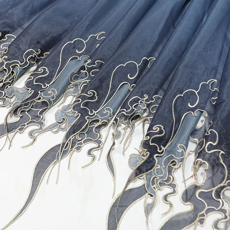 قماش تدرج اللون بتطريز على الط - مراجعة Embroidery Skirt وسعره