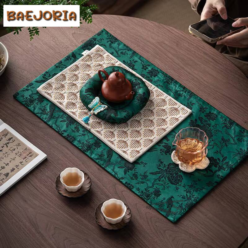 مفارش طاولة شاي مطرزة على الطر - مراجعة Embroidery Cloth وسعره