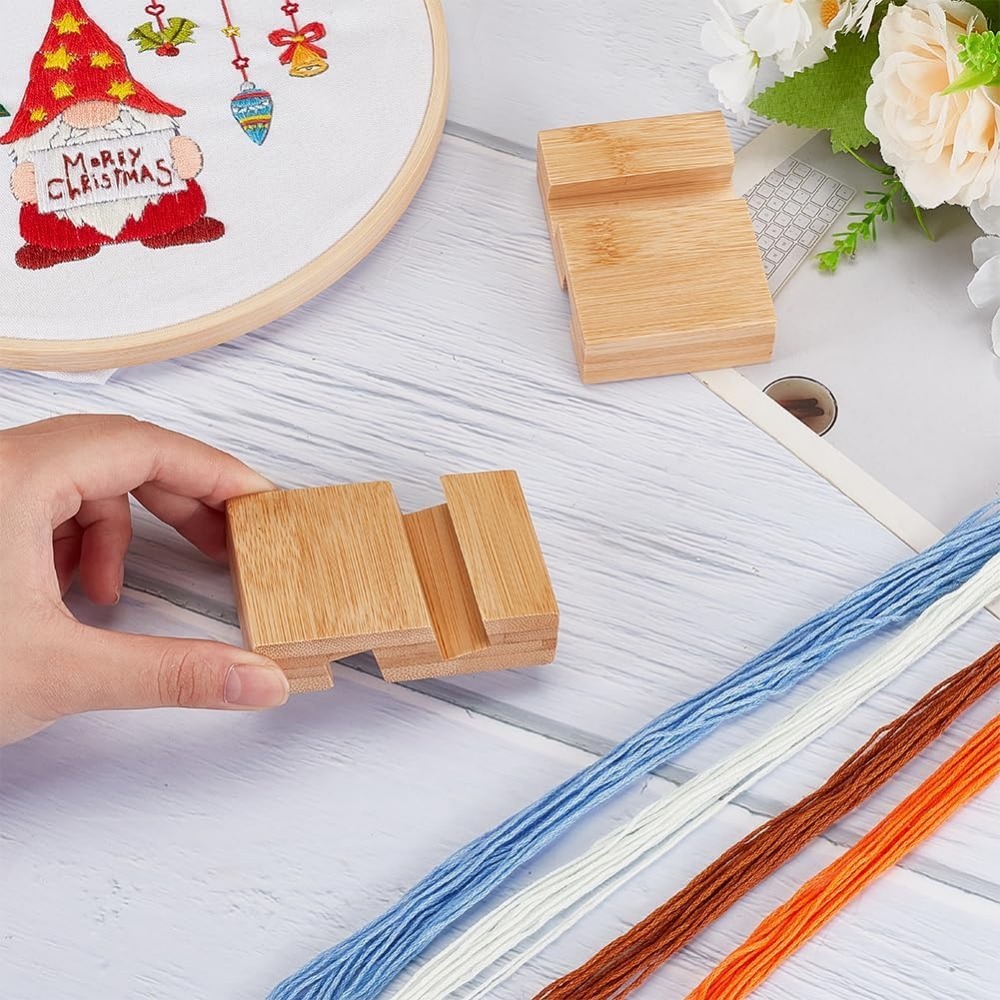 4 قطعة التطريز هوب قاعدة خشبية - مراجعة Embroidery Hoop Stand وسعره