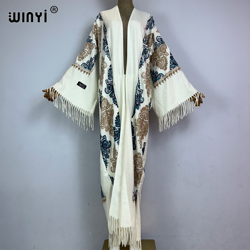 WINYI الشتاء النساء شرابة البا - مراجعة Embroidery Pashmina وسعره