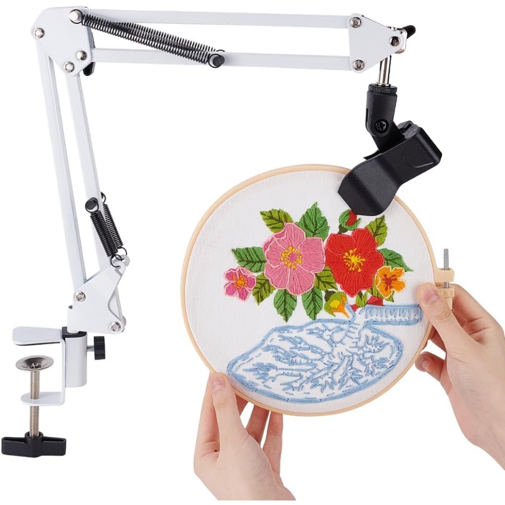 الأبيض التطريز الجدول حامل عدة - مراجعة Embroidery Hoop Stand وسعره