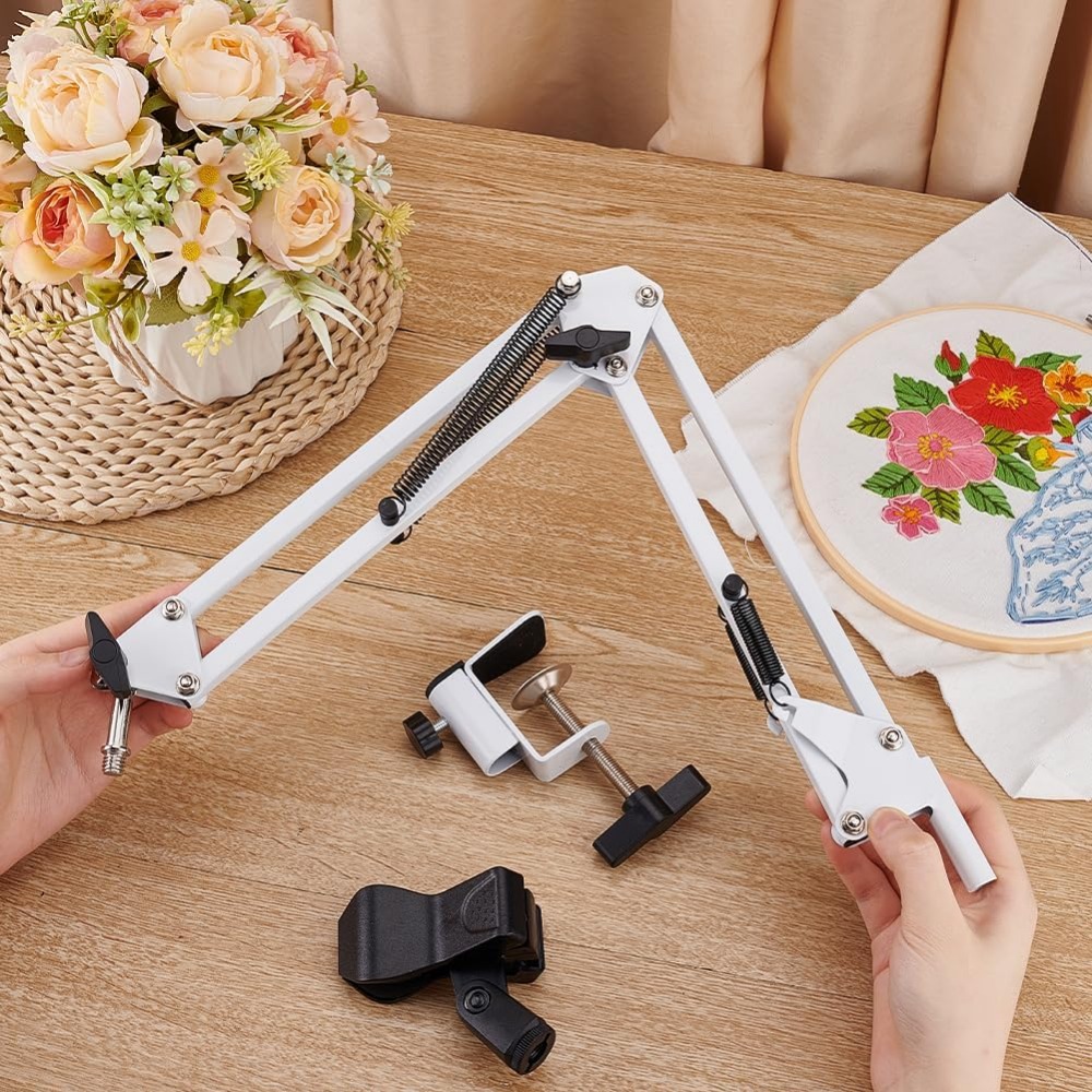الأبيض التطريز الجدول حامل عدة - مراجعة Embroidery Hoop Stand وسعره