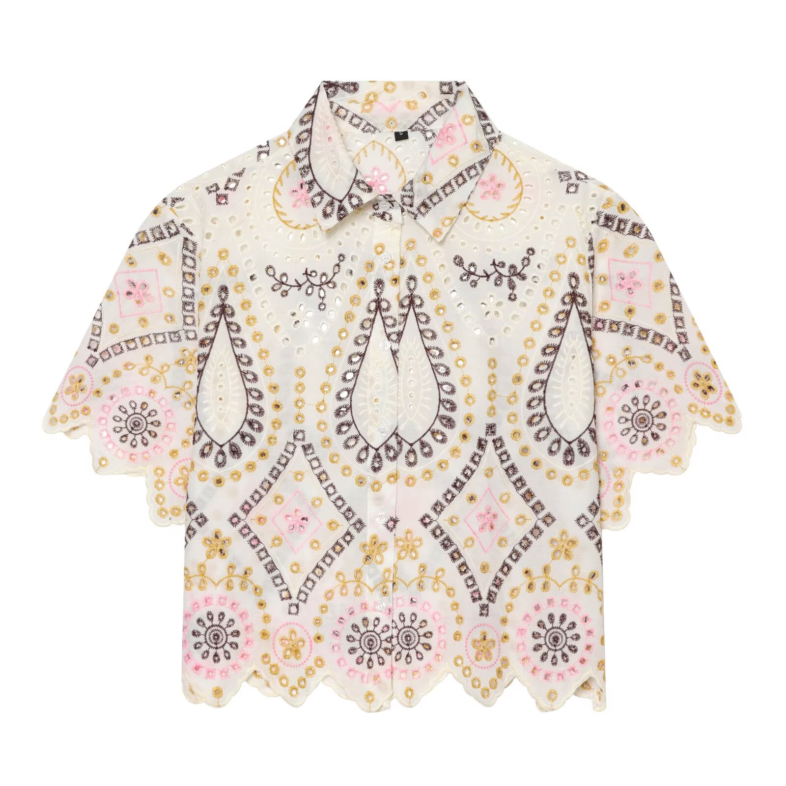 بلوزة نسائية أنيقة من PRINTKAO - مراجعة Embroidery Eyelet وسعره