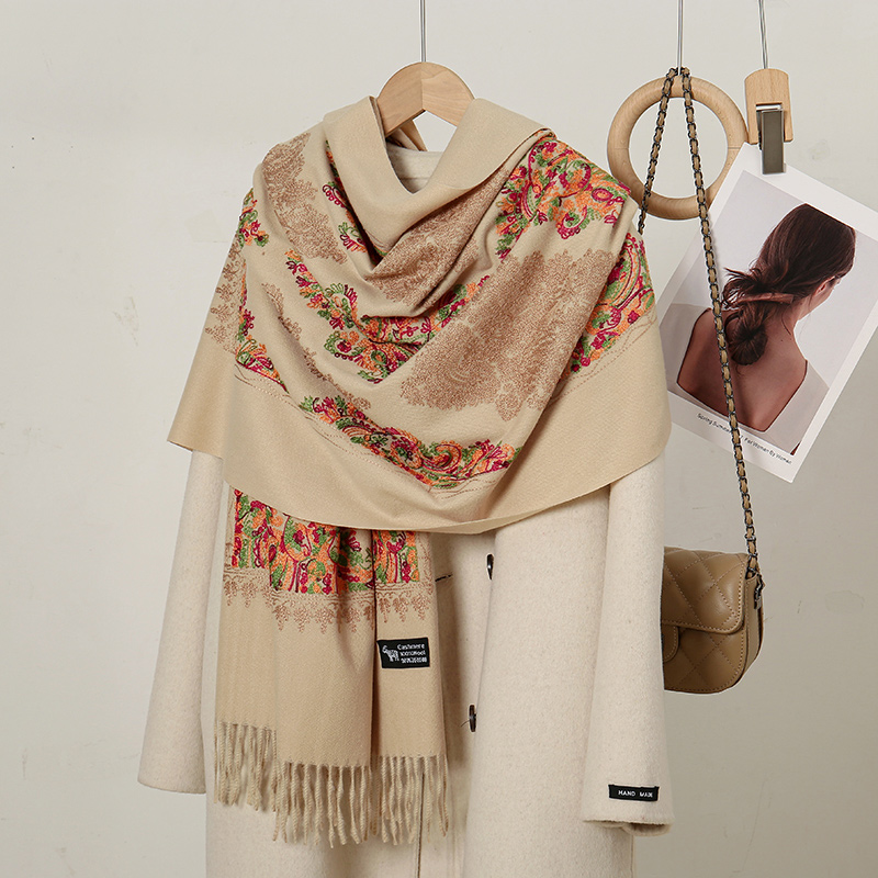 بيزلي التطريز الباشمينا شال شر - مراجعة Embroidery Pashmina وسعره