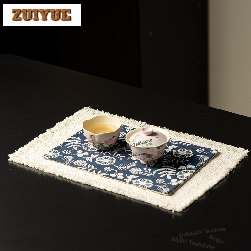 التطريز طبقة مزدوجة طاولة شاي  - مراجعة Embroidery Cloth وسعره
