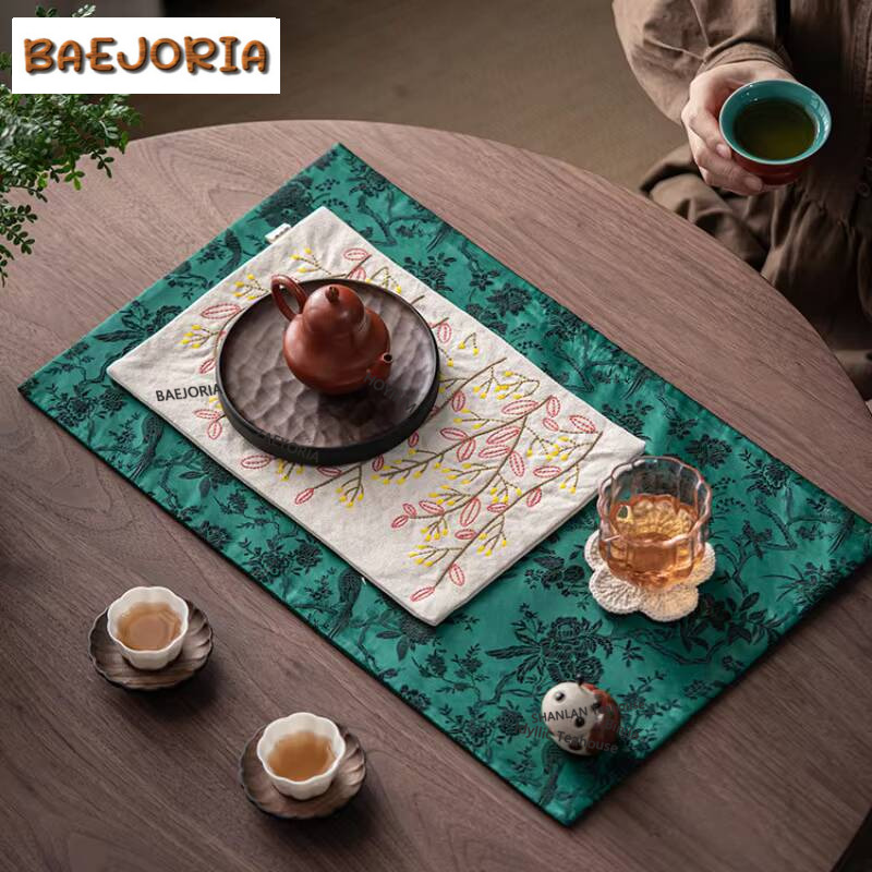 منشفة شاي قماشية مطرزة يدويًا  - مراجعة Embroidery Cloth وسعره
