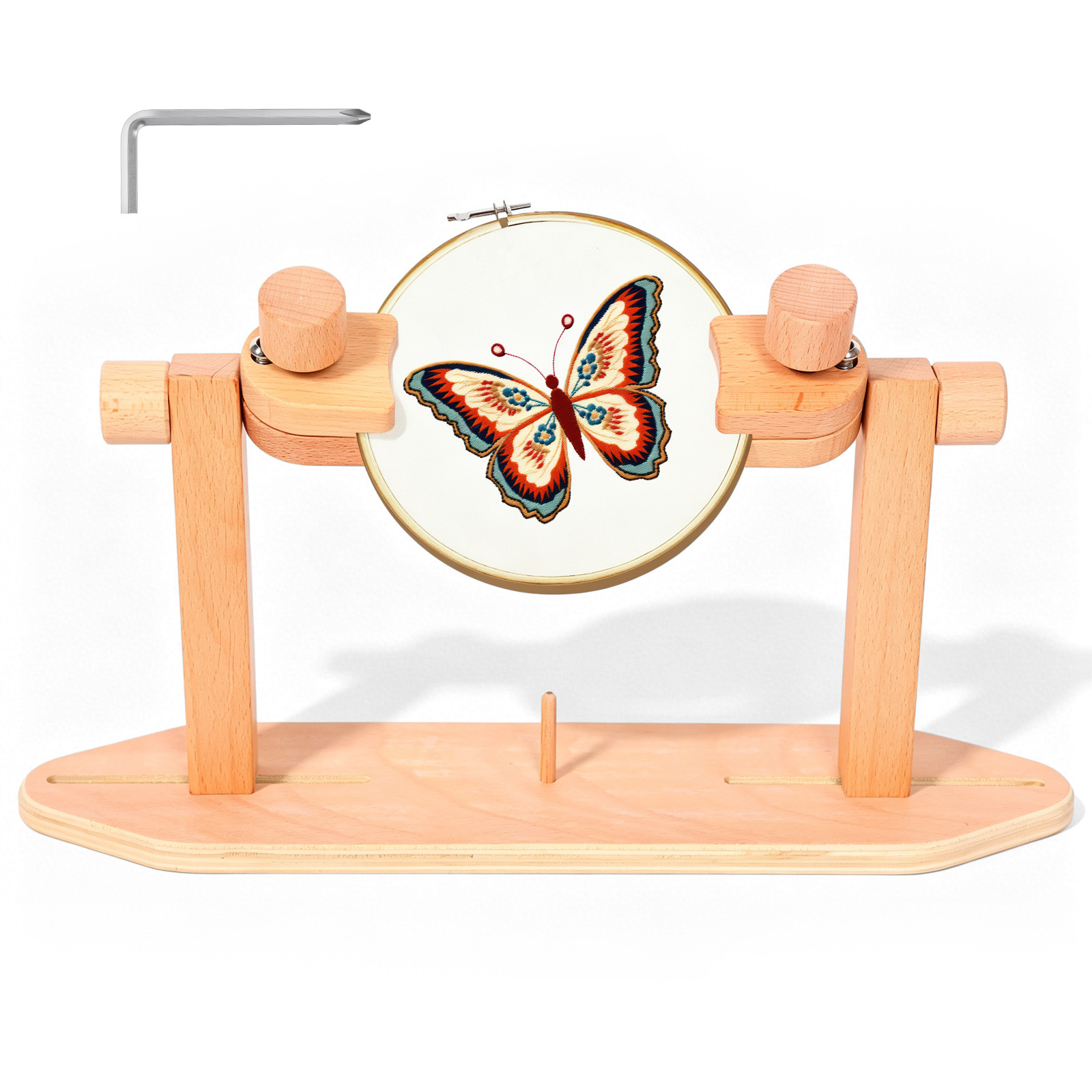 حامل خشبي قابل للتعديل لأطواق  - مراجعة Embroidery Hoop Stand وسعره