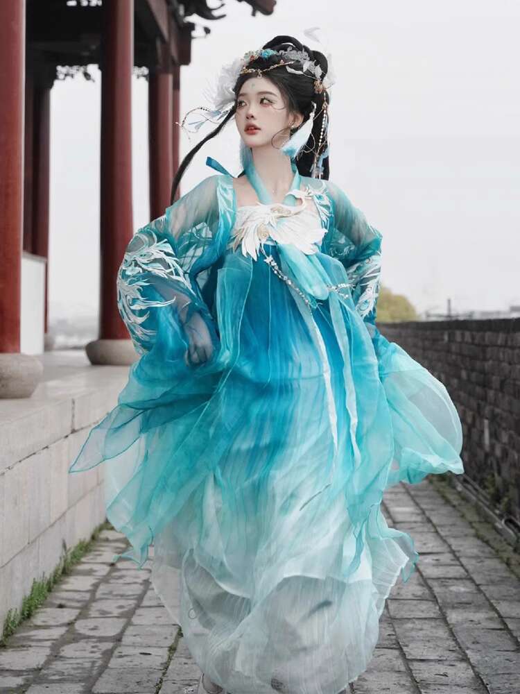 جديد الطاووس Hanfu أزياء المرأ - مراجعة Embroidery Skirt وسعره